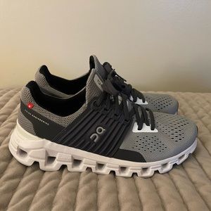 ON Cloudswift in Alloy/Eclipse, size 7.5 womens.